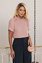 Blusa Crepe Renda Ombro Gola Babadinho - Milalai