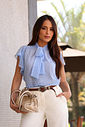 Blusa Chiffon Com Gola Laço - Doce Flor Blusa Chiffon Com Gola Laço - Doce Flor