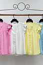 Blusa com Babados e Botões Forrados -Milalai Blusa com Babados e Botões Forrados -Milalai