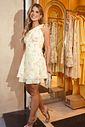 Vestido Curto Um Ombro Floral - Donna Ritz Vestido Curto Um Ombro Floral - Donna Ritz