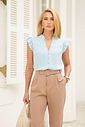 Blusa com Babados e Botões Forrados -Milalai Blusa com Babados e Botões Forrados -Milalai