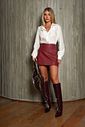 Saia Faca Couro Like - Donna Ritz Saia Faca Couro Like - Donna Ritz