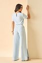 Calça Alfaiataria Wide Leg Fenda- Milalai Calça Alfaiataria Wide Leg Fenda- Milalai
