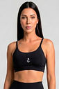 TOP FITNESS FEMININO CROPPED ALÇA PRETO BENDITO FAROL