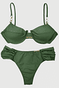 CONJUNTO BIQUÍNI | MEIA TAÇA MÔNACO ARGOLA + BORBOLETA VERDE MILITAR