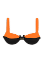 TOP DE BIQUÍNI MEIA TAÇA UP DUO | PRETO/CITRUS LISO