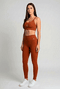 TOP FITNESS FEMININO CROPPED ALÇA OCRE BENDITO FAROL