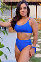CALCINHA DE BIQUÍNI HOT PANTS CÓS | AZUL BIC LISO