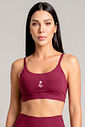 TOP FITNESS FEMININO CROPPED ALÇA VINHO BENDITO FAROL