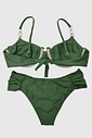 CONJUNTO BIQUÍNI | MEIA TAÇA MÔNACO ARGOLA + BORBOLETA VERDE MILITAR