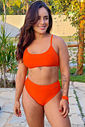TOP DE BIQUÍNI CROPPED ALCINHA | LARANJA CITRUS TOP DE BIQUÍNI CROPPED ALCINHA | LARANJA CITRUS