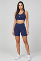 SHORT FITNESS FEMININO AZUL MARINHO BENDITO FAROL - ZERO TRANSPARÊNCIA