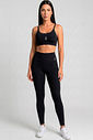 CONJUNTO FITNESS FEMININO TOP E LEGGING PRETO BENDITO FAROL