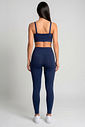 CONJUNTO FITNESS FEMININO TOP E LEGGING AZUL MARINHO BENDITO FAROL
