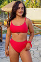 TOP DE BIQUÍNI CROPPED ALCINHA | VERMELHO LISO