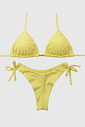 CONJUNTO CORTININHA ASA DELTA DE AMARRAR | AMARELO MANTEIGA