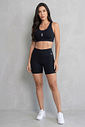 SHORT FITNESS FEMININO PRETO BENDITO FAROL - ZERO TRANSPARÊNCIA