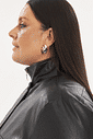 jaqueta de couro p.u plus size