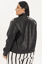 jaqueta de couro p.u plus size