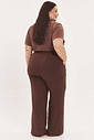 Calça Pantalona Linho Chloe Marrom Calça Pantalona Linho Chloe Marrom