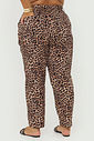 Calça Reta Sarja Savana Animal Print Calça Reta Sarja Savana Animal Print
