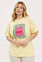 T-shirt Oversized Sardines Amarelo Manteiga