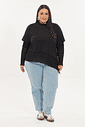 T-shirt Manga Longa Com Renda Brigitte Preto