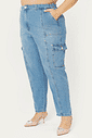 Calça Reta Cargo Dominique Jeans Calça Reta Cargo Dominique Jeans