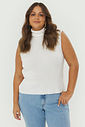 Regata Gola Alta Tricô Monalisa Off-white