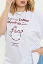 T-shirt De Algodão Espresso Coffe Branco T-shirt De Algodão Espresso Coffe Branco