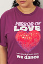 T-shirt De Algodão Mirror Of Love Vinho