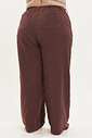 Calça Reta De Sarja Olga Marrom