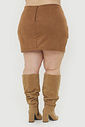 Saia Curta Suede Stella Camel Saia Curta Suede Stella Camel