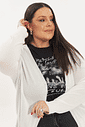 Cardigan Leve Tricô Bella Off-White