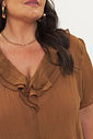 Blusa Com Babados Sofia Camel