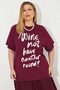 T-shirt De Algodão Wine Not Burgundy T-shirt De Algodão Wine Not Burgundy