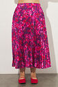 Saia Midi Plissada Scarlet Floral