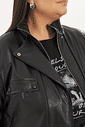 jaqueta de couro p.u plus size