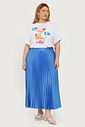 Saia Midi Plissada Melissa Azul