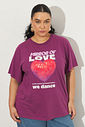 T-shirt De Algodão Mirror Of Love Vinho