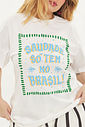 T-shirt De Algodão Saudade Off-White