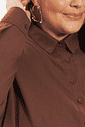 Camisa De Linho Georgina Marrom Camisa De Linho Georgina Marrom