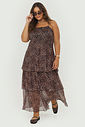 Vestido Midi Tule Savana Animal Print
