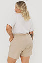 Short Alfaiataria De Algodão Fiorella Aveia
