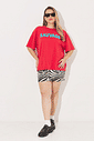 T-shirt Boxy Sauvage Vermelho T-shirt Boxy Sauvage Vermelho