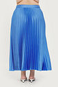 Saia Midi Plissada Melissa Azul