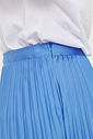 Saia Midi Plissada Melissa Azul