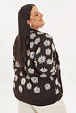 Cardigan De Tricô Margarida Floral