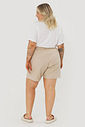 Short Alfaiataria De Algodão Fiorella Aveia