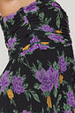 Vestido Plissado Midi Aurora Floral Vestido Plissado Midi Aurora Floral